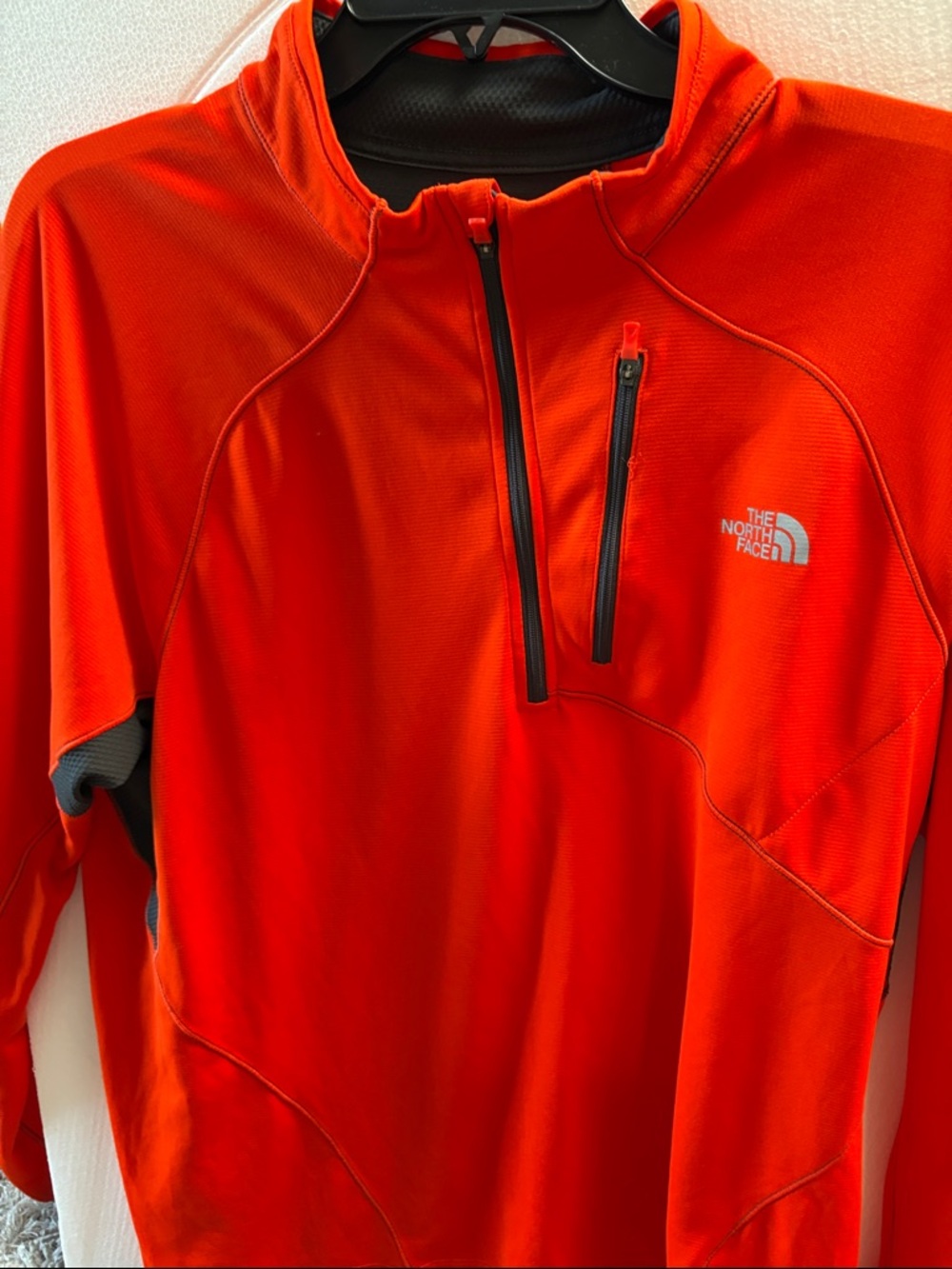 The North Face Men's Bright Orange Lightweight Quarter-Zip Pullover